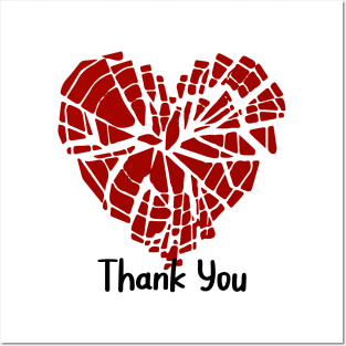 Broken heart - Thank You Posters and Art